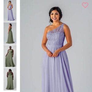 Chic One-Shoulder Lavender Lace Dress